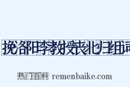 挽洛阳李教授丧北归组词是什么意思的图片